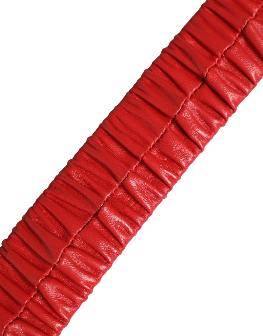 Ceinture Dolce & Gabbana en cuir rouge avec boucle cœur en métal doré