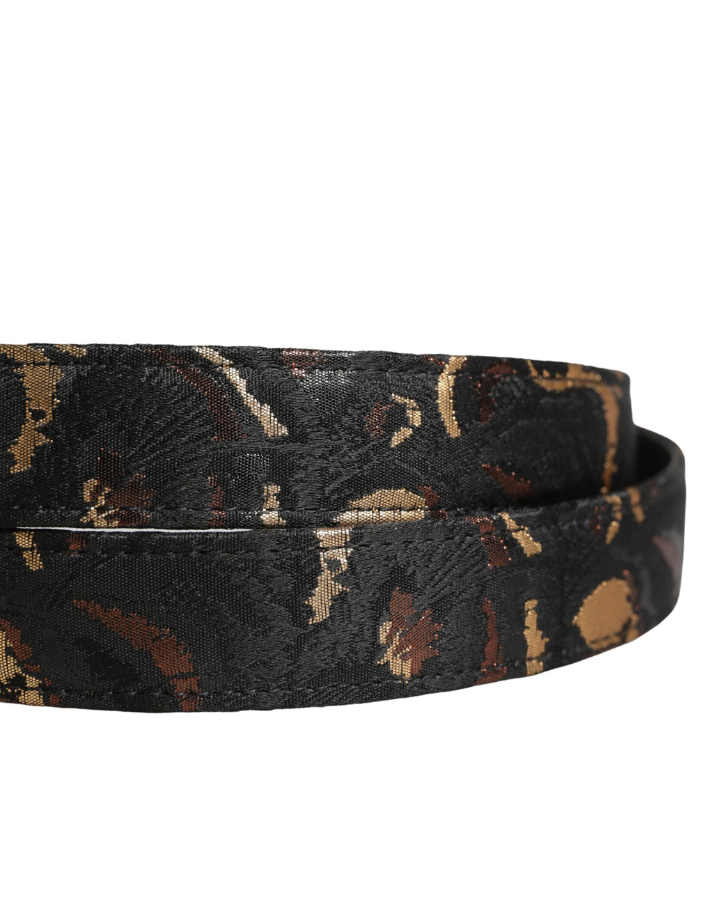 Ceinture Dolce & Gabbana multicolore en jacquard avec boucle en métal argenté