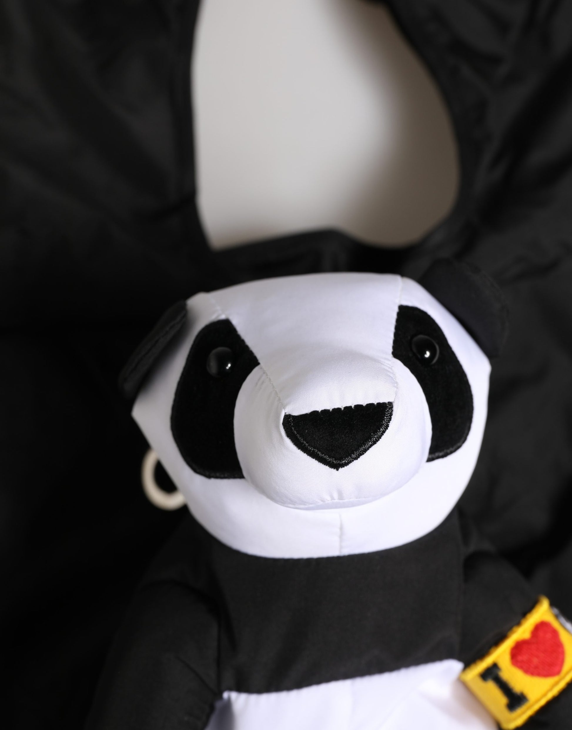 Dolce & Gabbana Homme Sac Cabas en Polyester Noir Motif Panda
