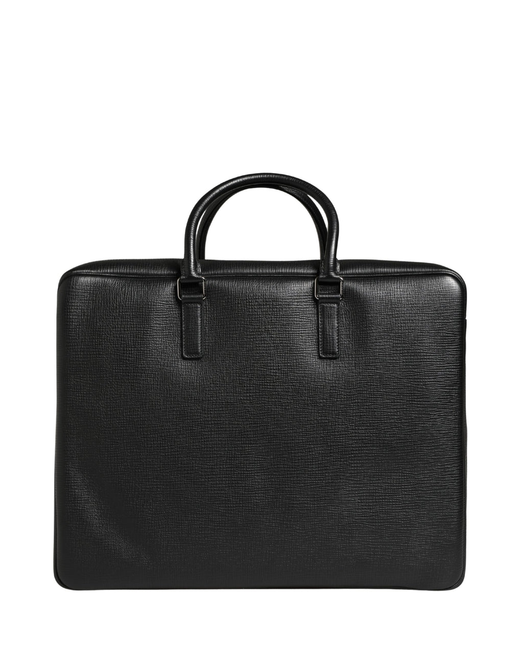 Sac de voyage en cuir avec application voiture Dolce & Gabbana noir