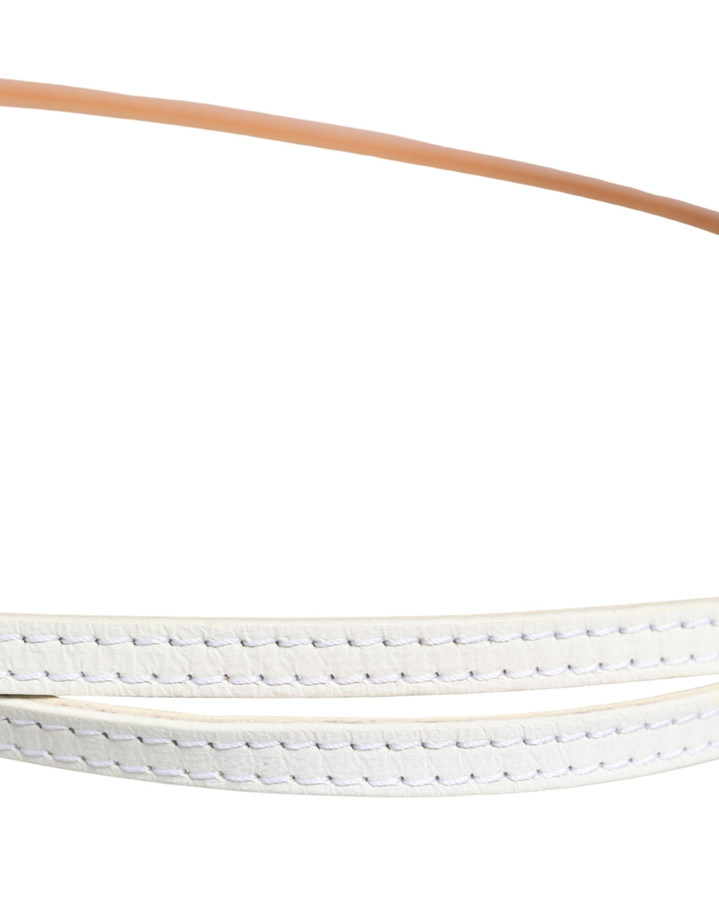 Ceinture Ermanno Scervino en cuir blanc avec boucle ardillon en métal doré