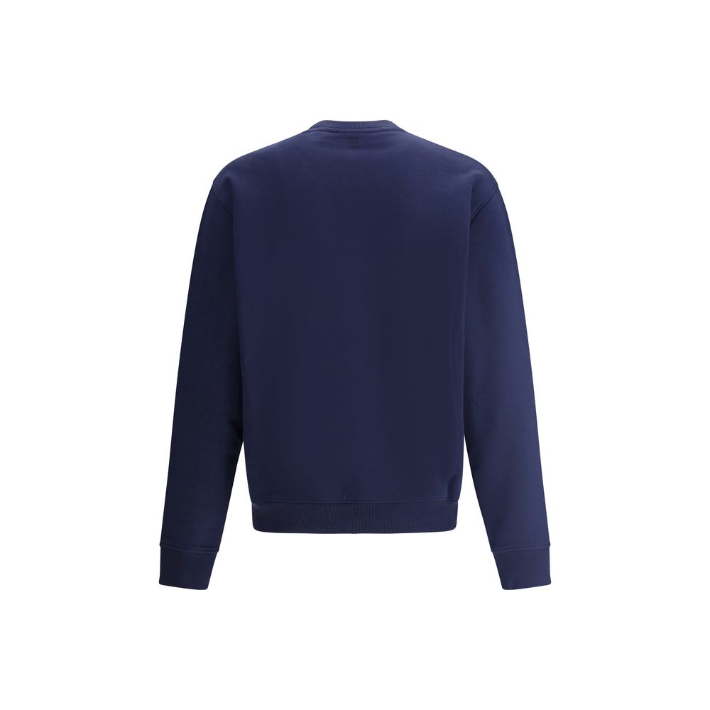 Sweat-shirt en coton bleu Ami Paris