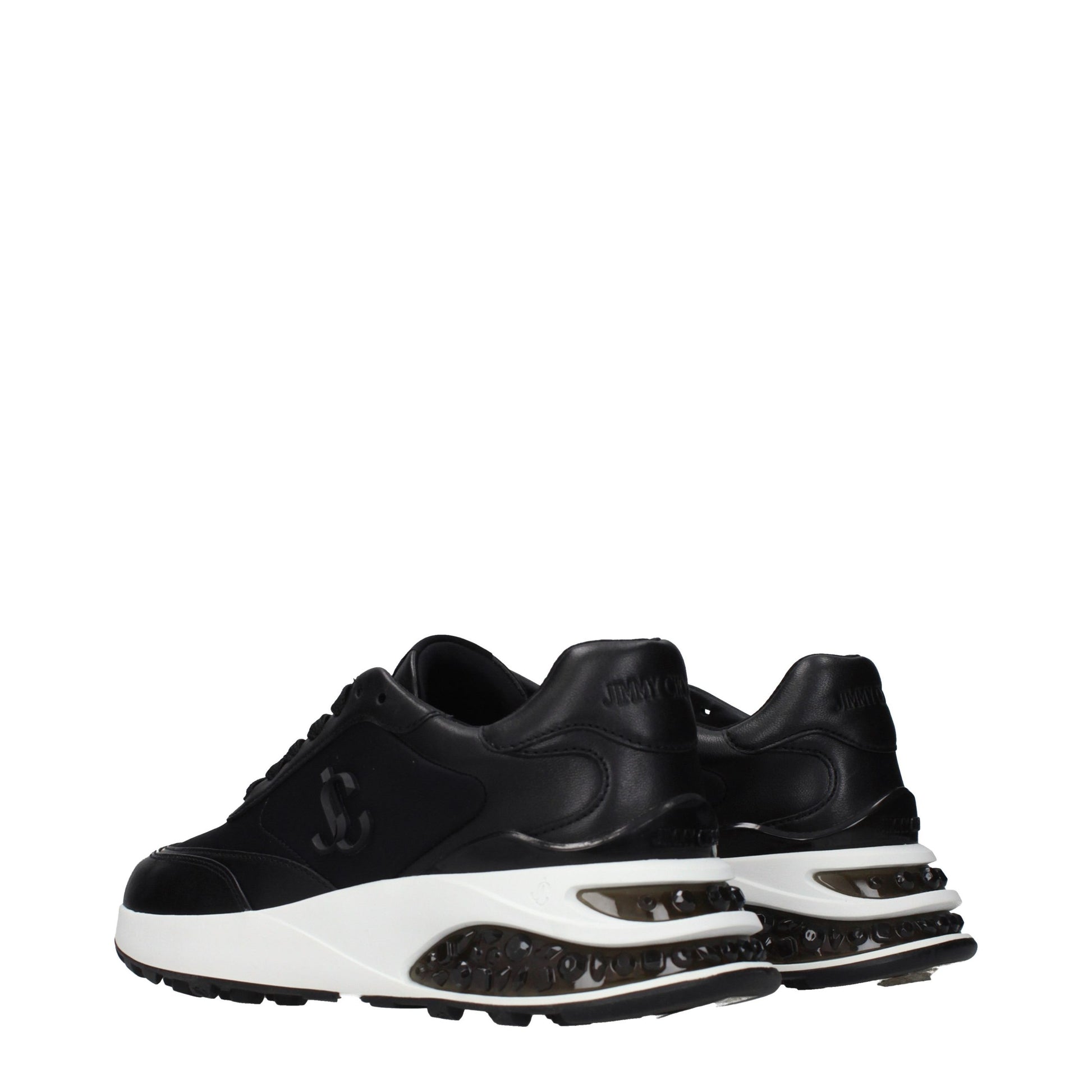 Jimmy Choo Black Athletic Sneakers for Women side view
