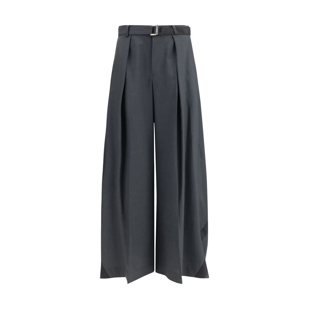 Pantalon décontracté Sacai en polyester gris