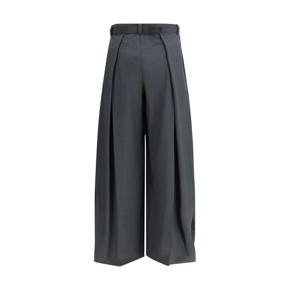 Pantalon décontracté Sacai en polyester gris