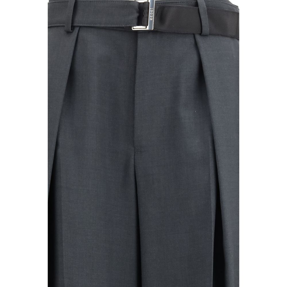 Pantalon décontracté Sacai en polyester gris