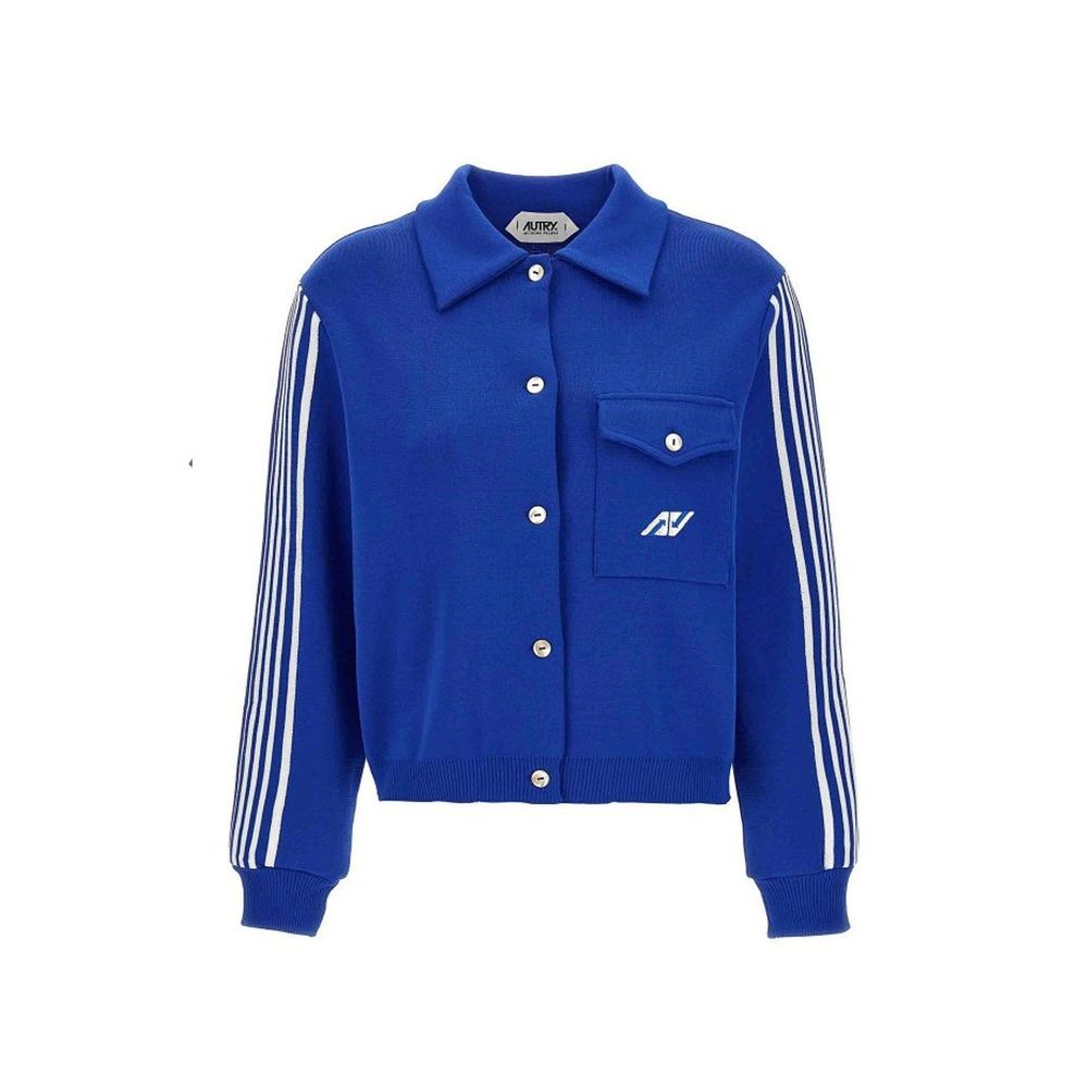 Cardigan en nylon bleu Autry