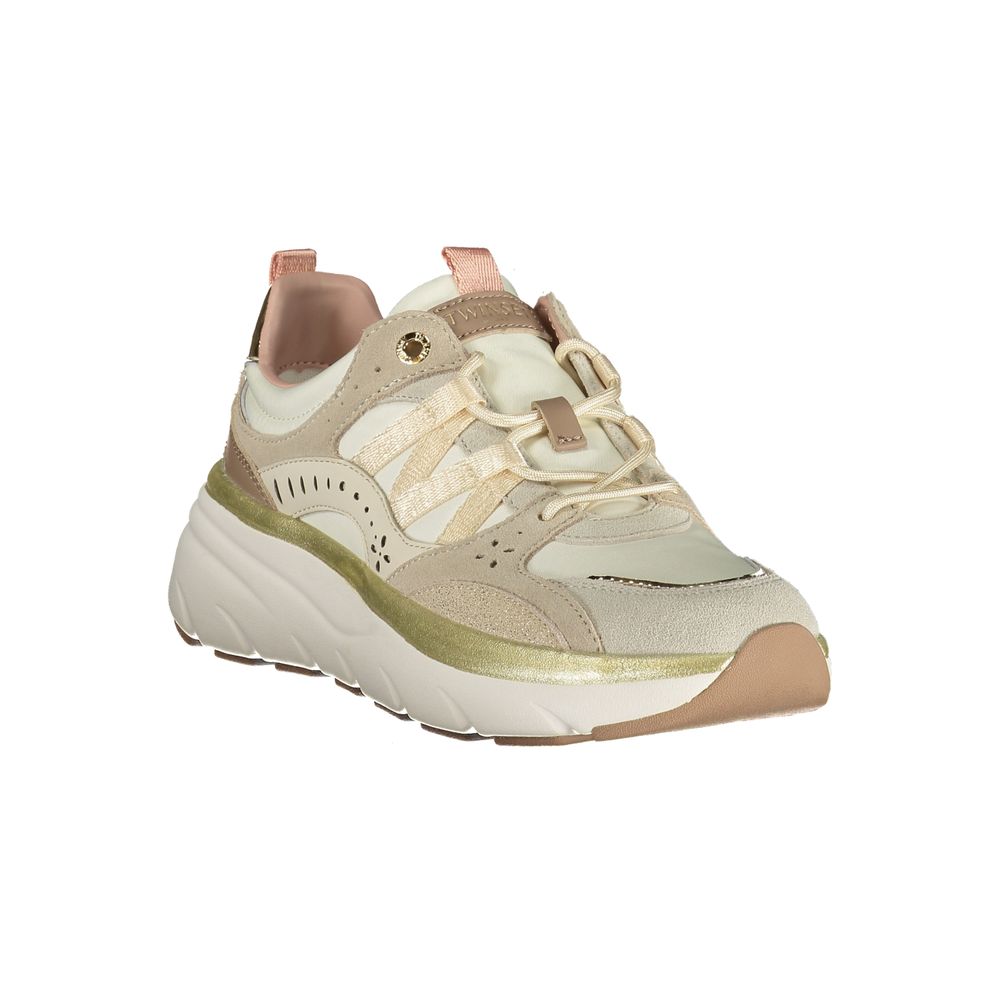 Baskets Twinset en polyuréthane beige pour femme