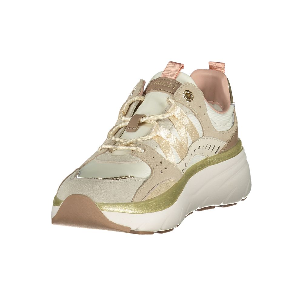 Baskets Twinset en polyuréthane beige pour femme