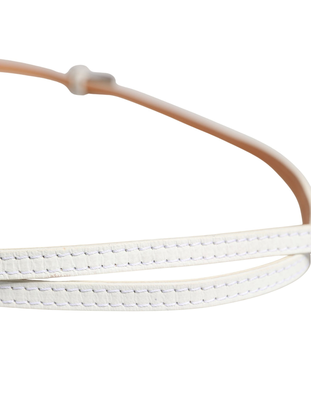 Ceinture Ermanno Scervino en cuir blanc avec boucle ardillon en métal doré