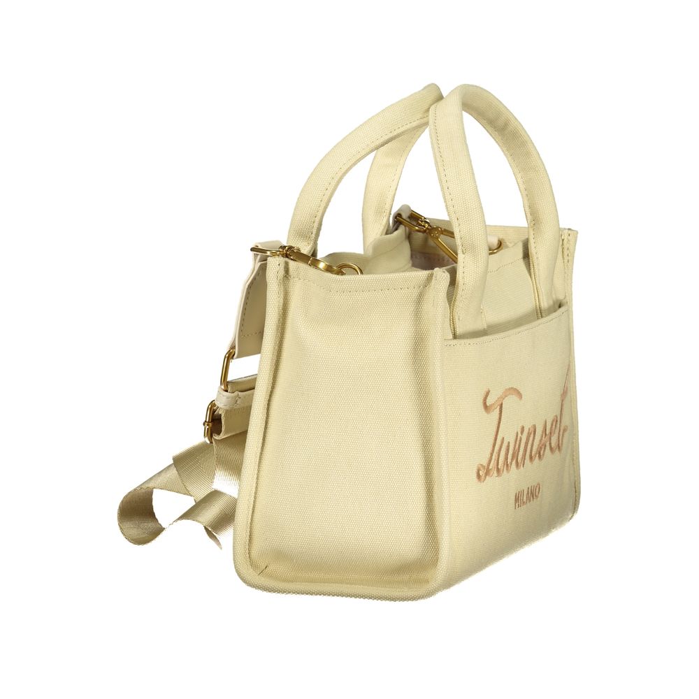 Sac à main Twinset beige en coton pour femme