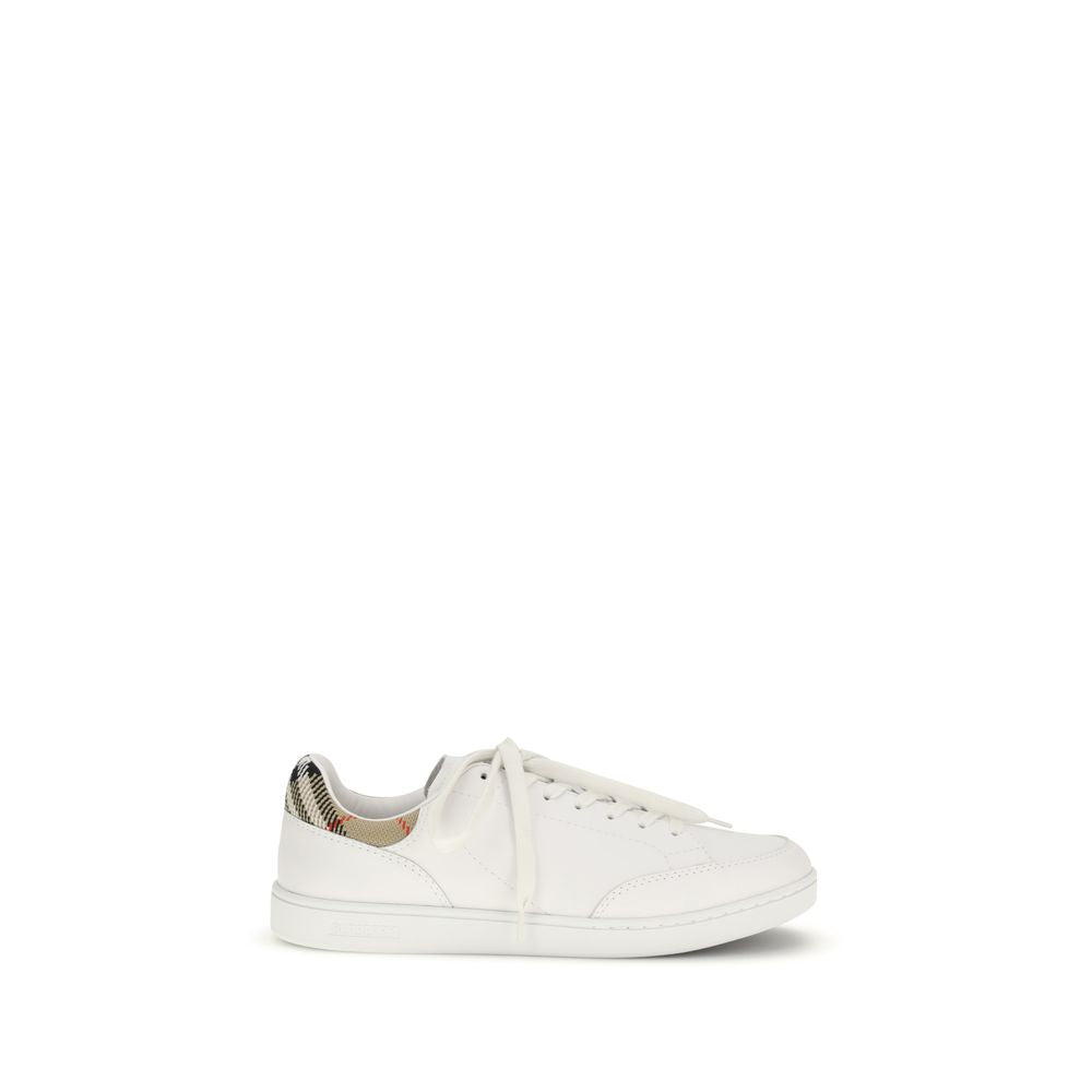 Burberry White Low Top Sneakers for Men