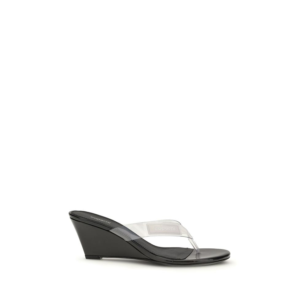 Sandales claquettes Coperni en PVC noir