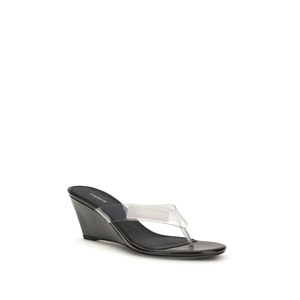 Sandales claquettes Coperni en PVC noir