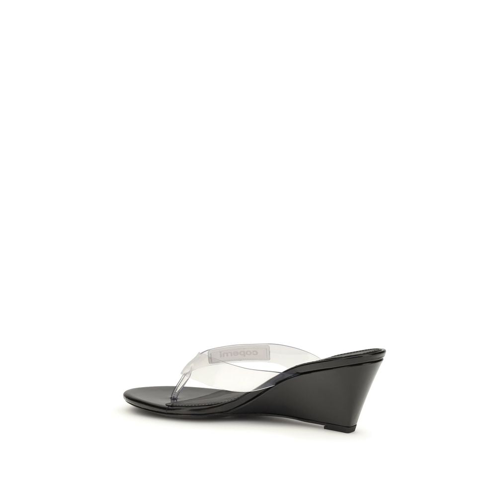Sandales claquettes Coperni en PVC noir