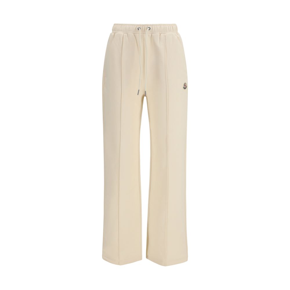 Pantalon de sport Moncler beige en coton