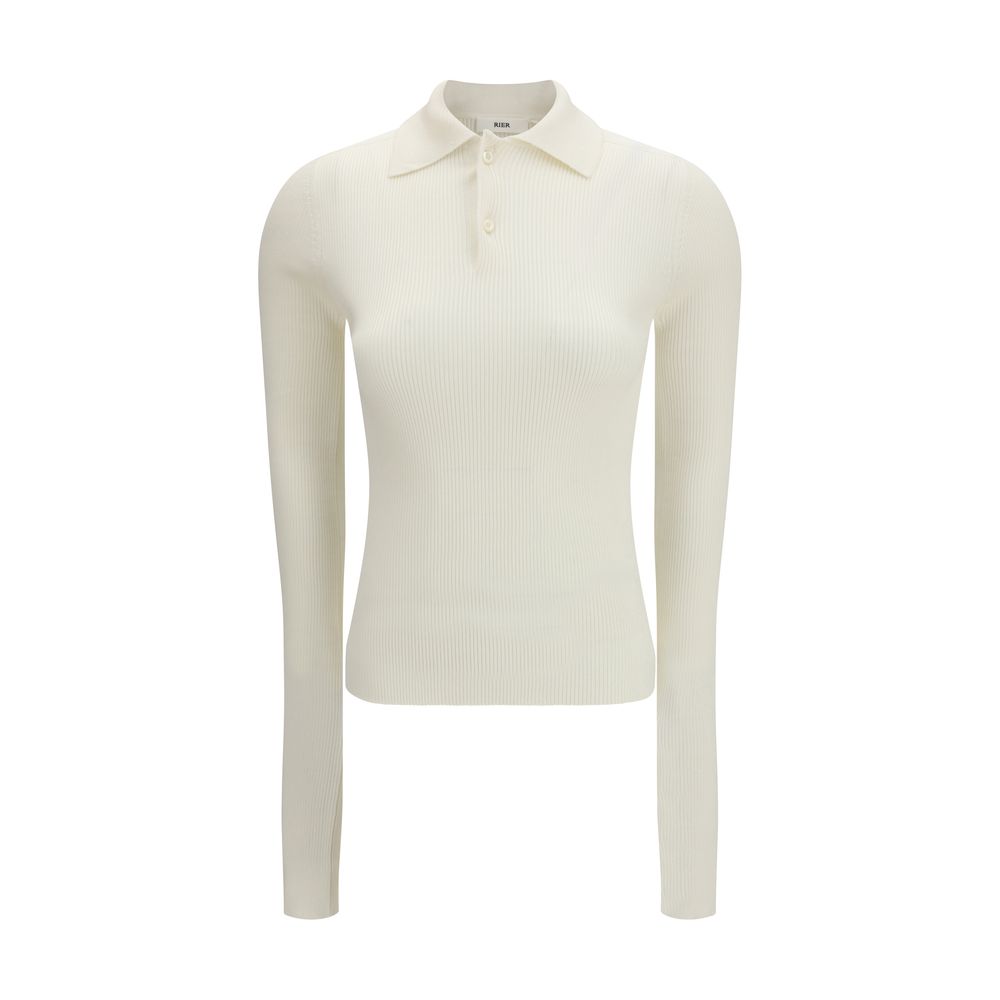 Polo en soie blanche RIER