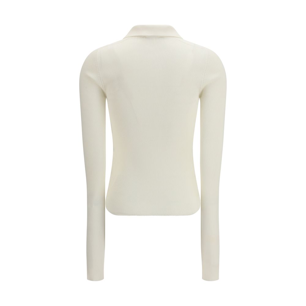 Polo en soie blanche RIER