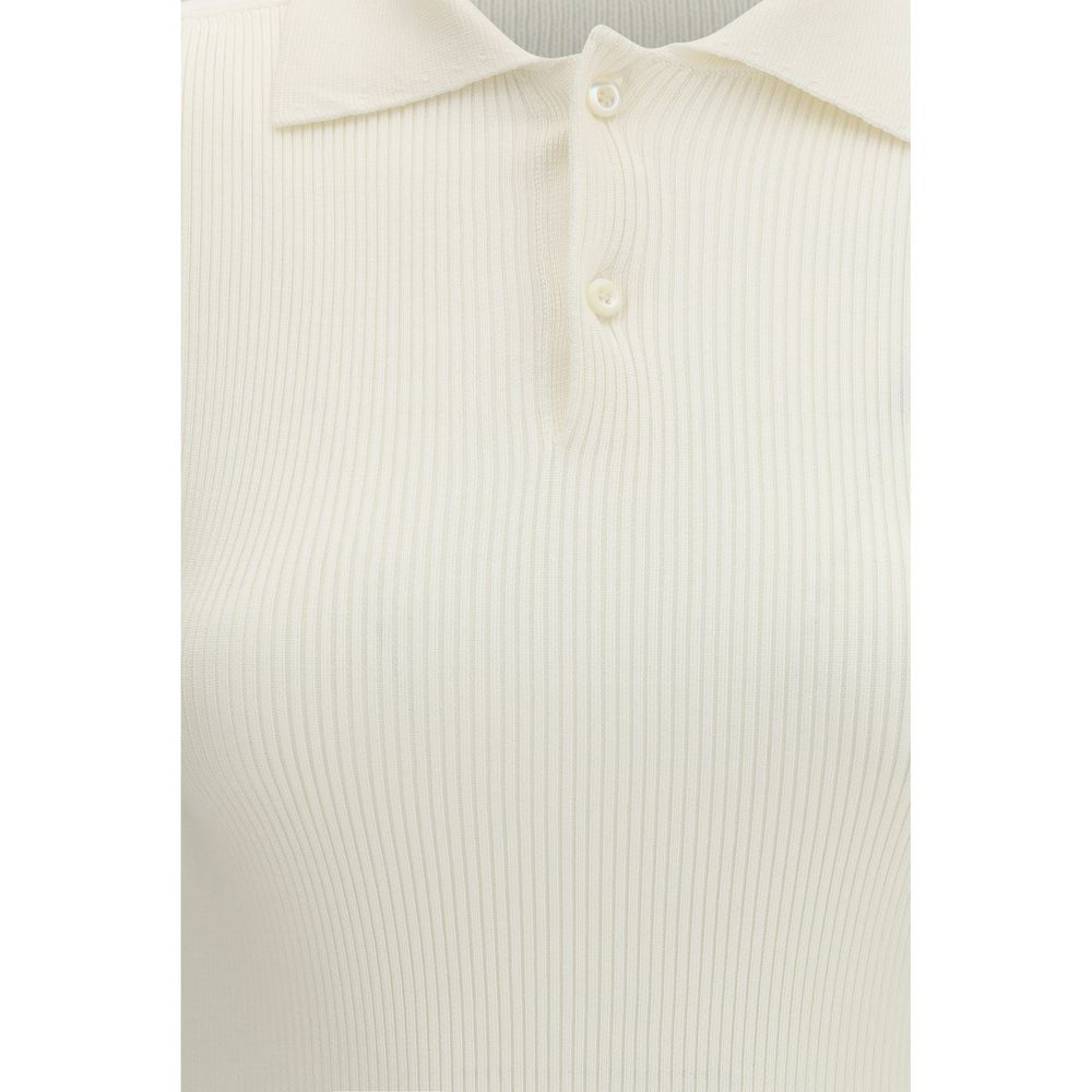 Polo en soie blanche RIER