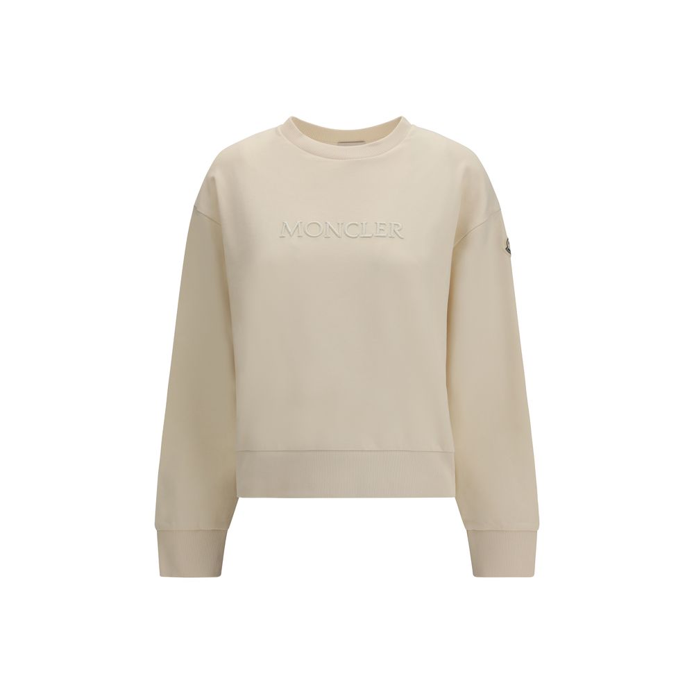 Sweat-shirt Moncler en coton beige
