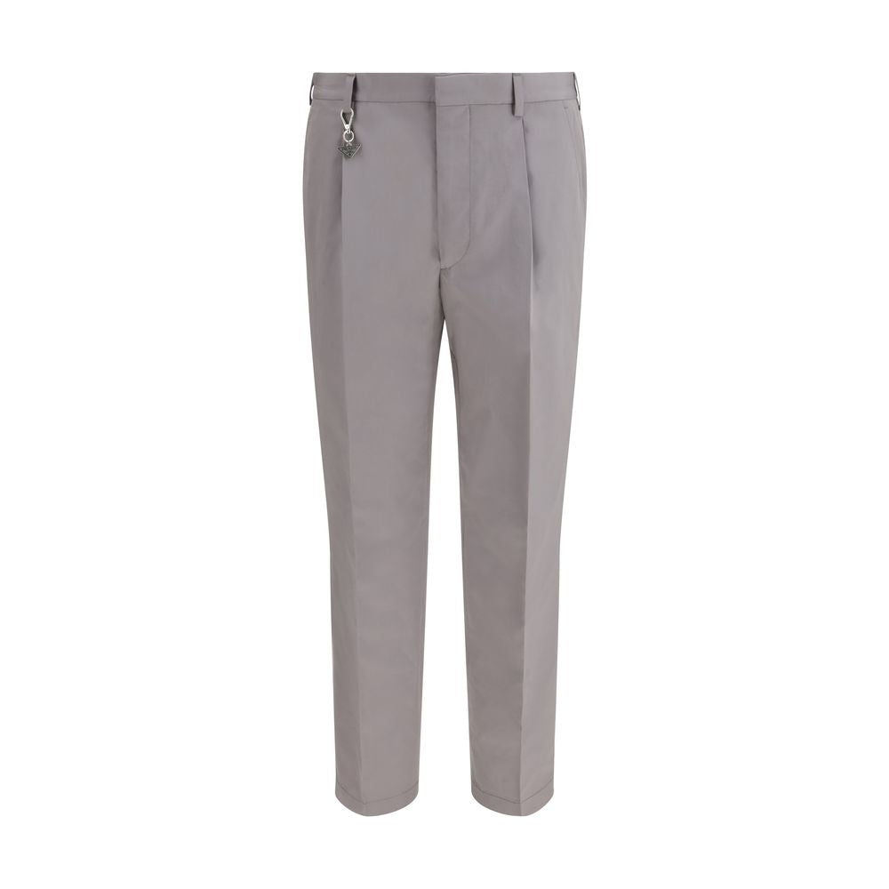 Pantalon habillé Prada en coton gris