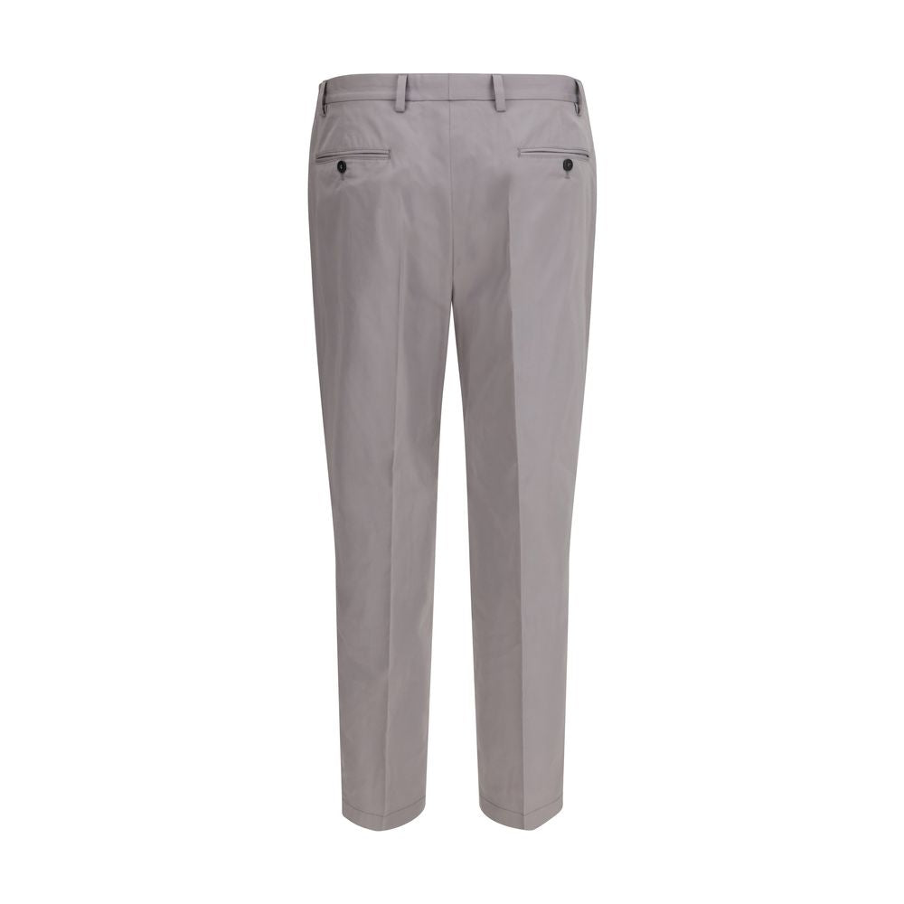 Pantalon habillé Prada en coton gris