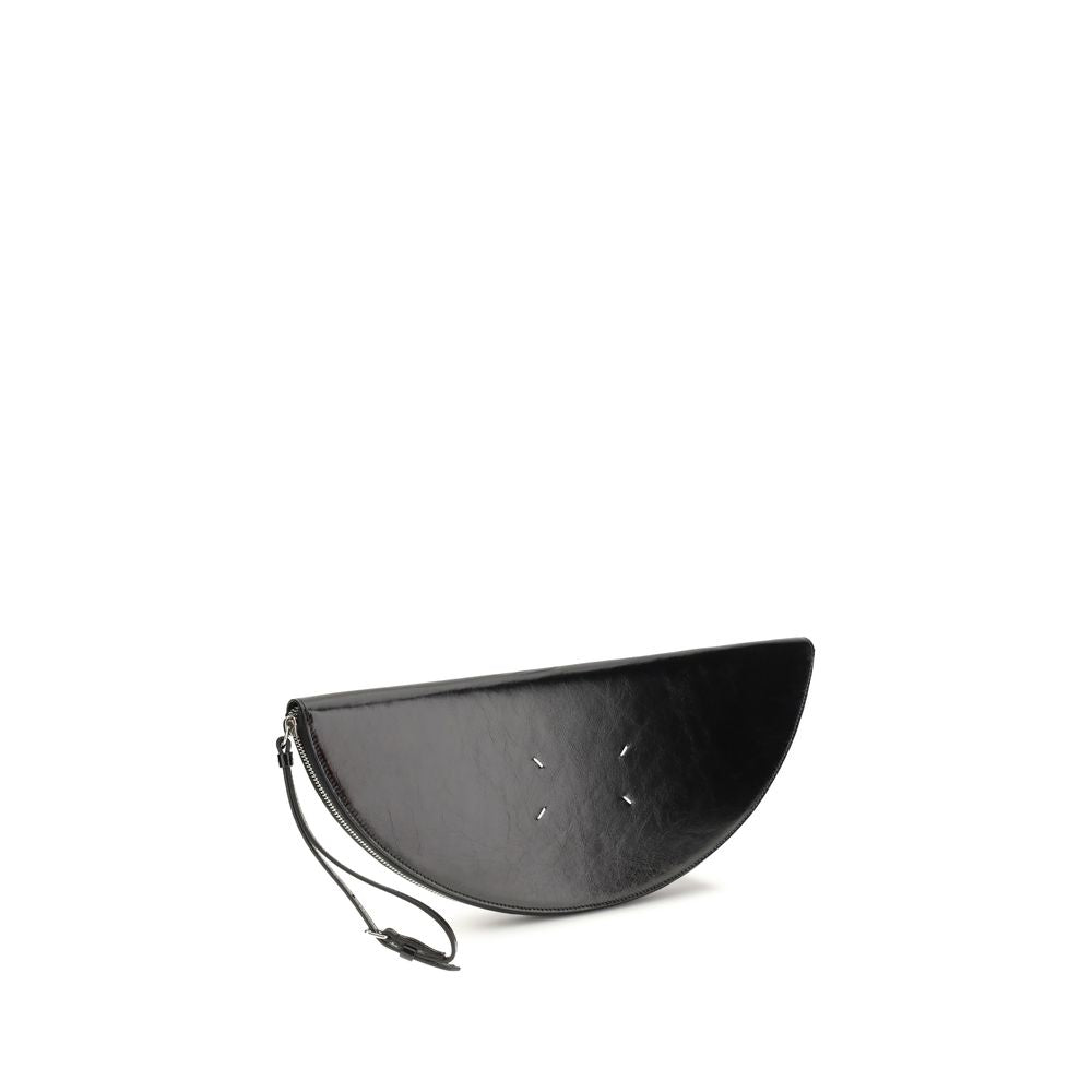 Pochette Maison Margiela en cuir de veau noir Bos Taurus