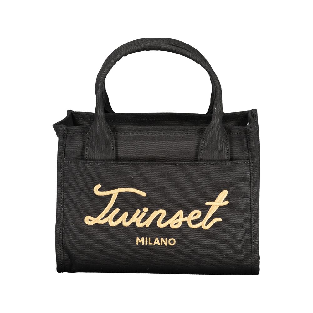 Sac à main Twinset en coton noir pour femme