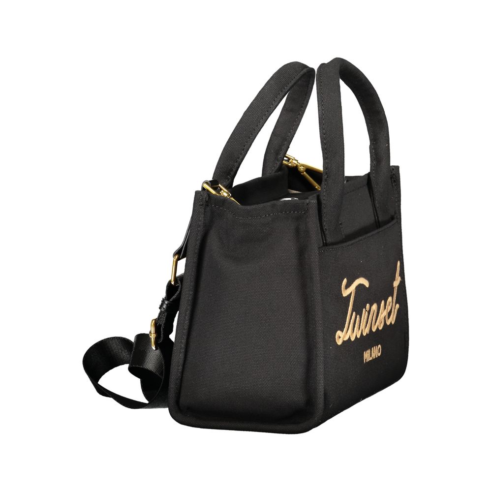 Sac à main Twinset en coton noir pour femme