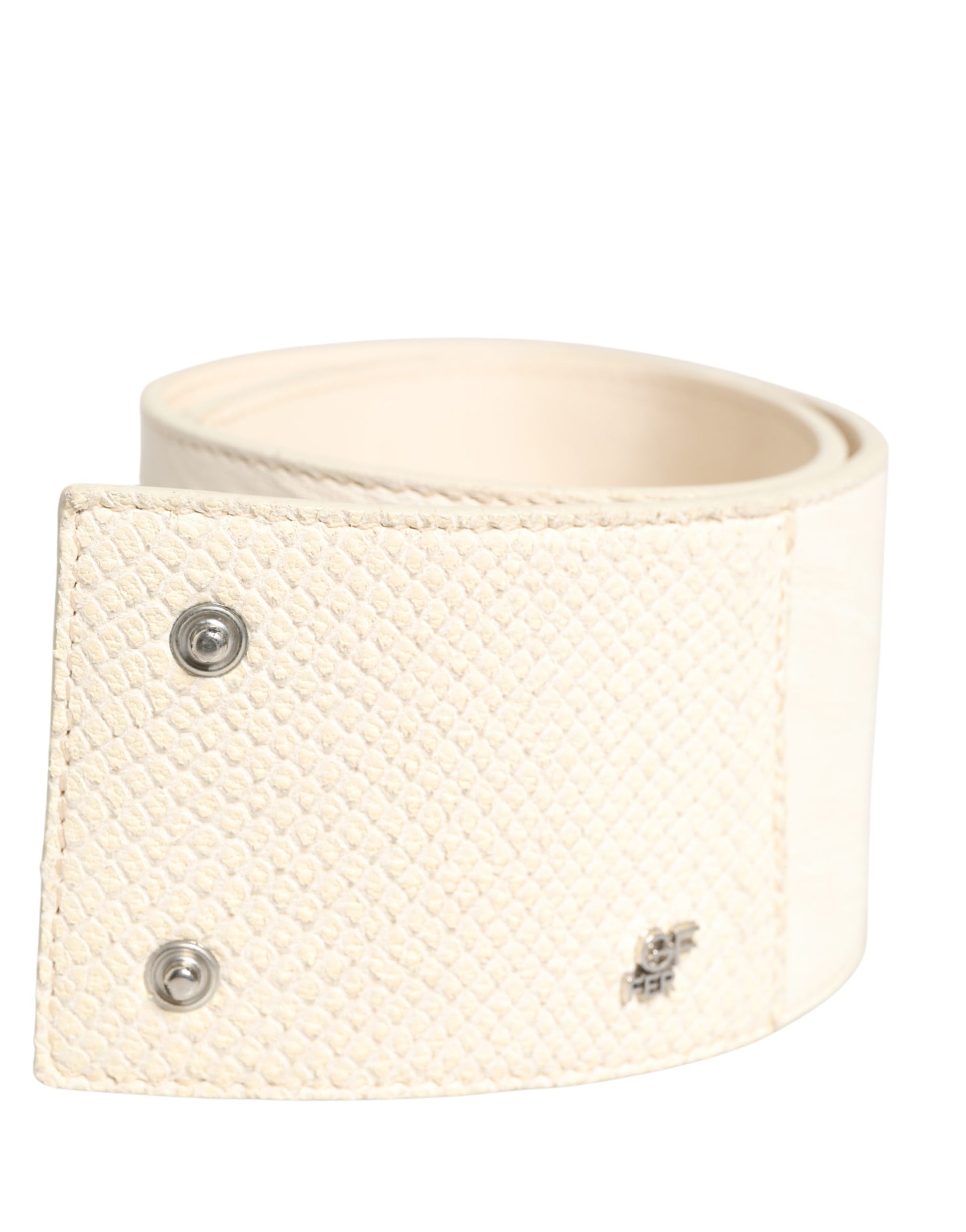 GF Ferre White Belt for Women side view