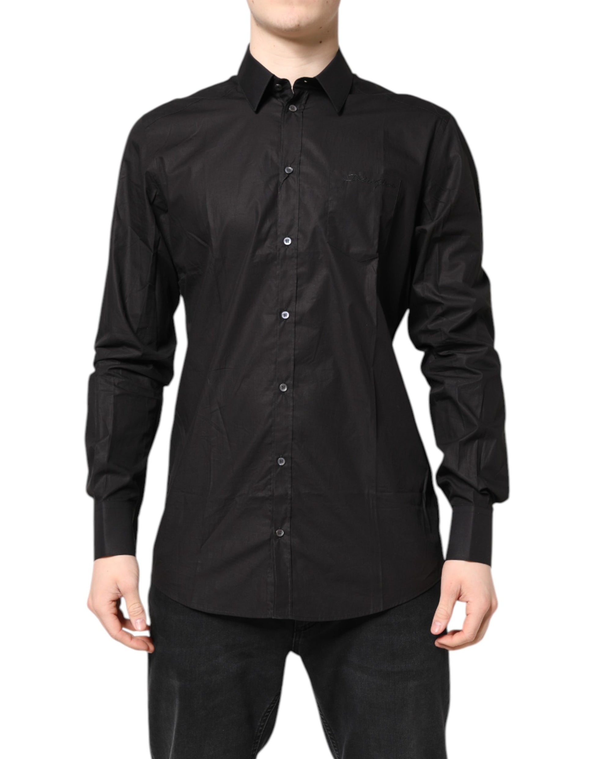 Dolce & Gabbana Black Dress Shirt for Men