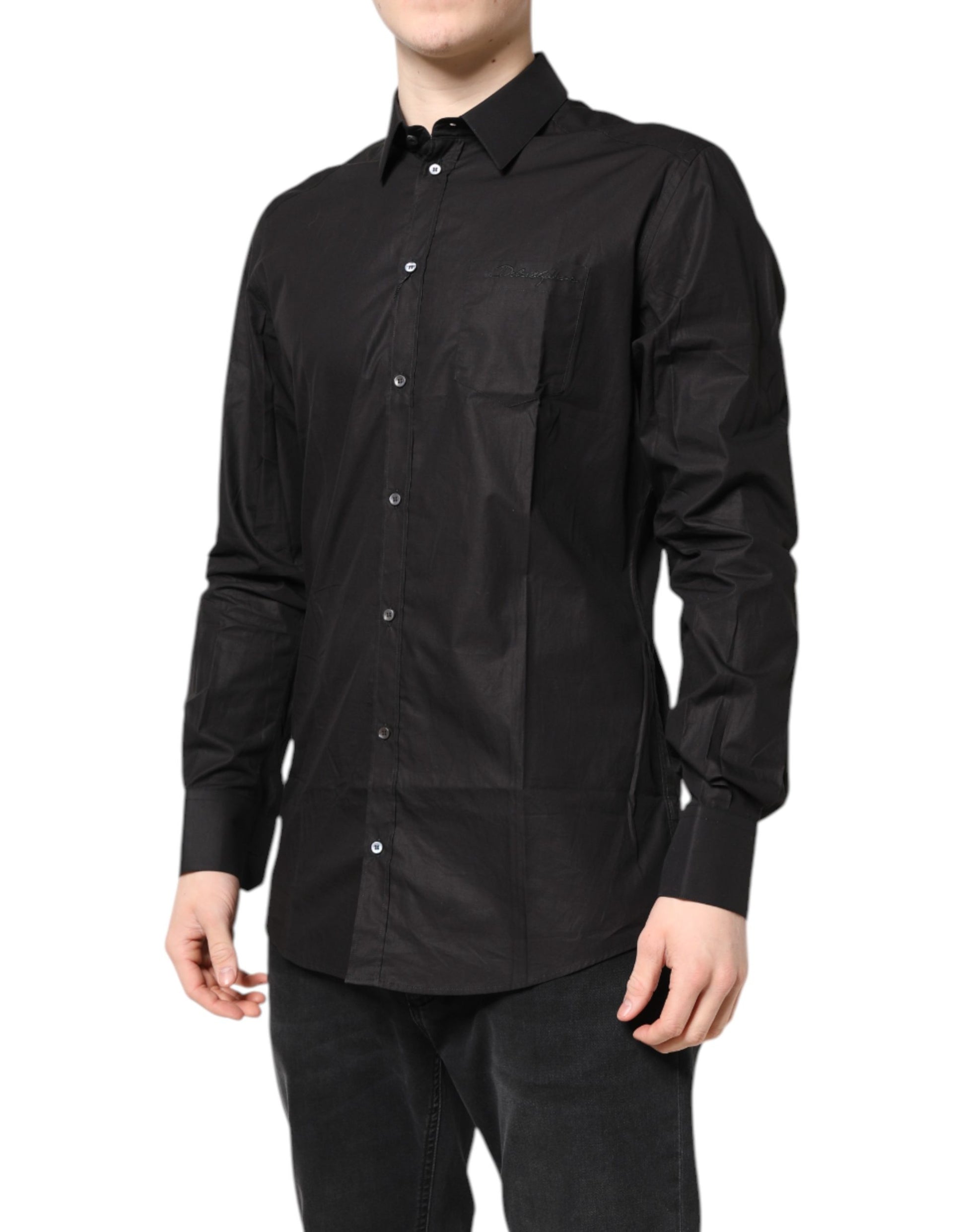 Dolce & Gabbana Black Dress Shirt for Men detail view