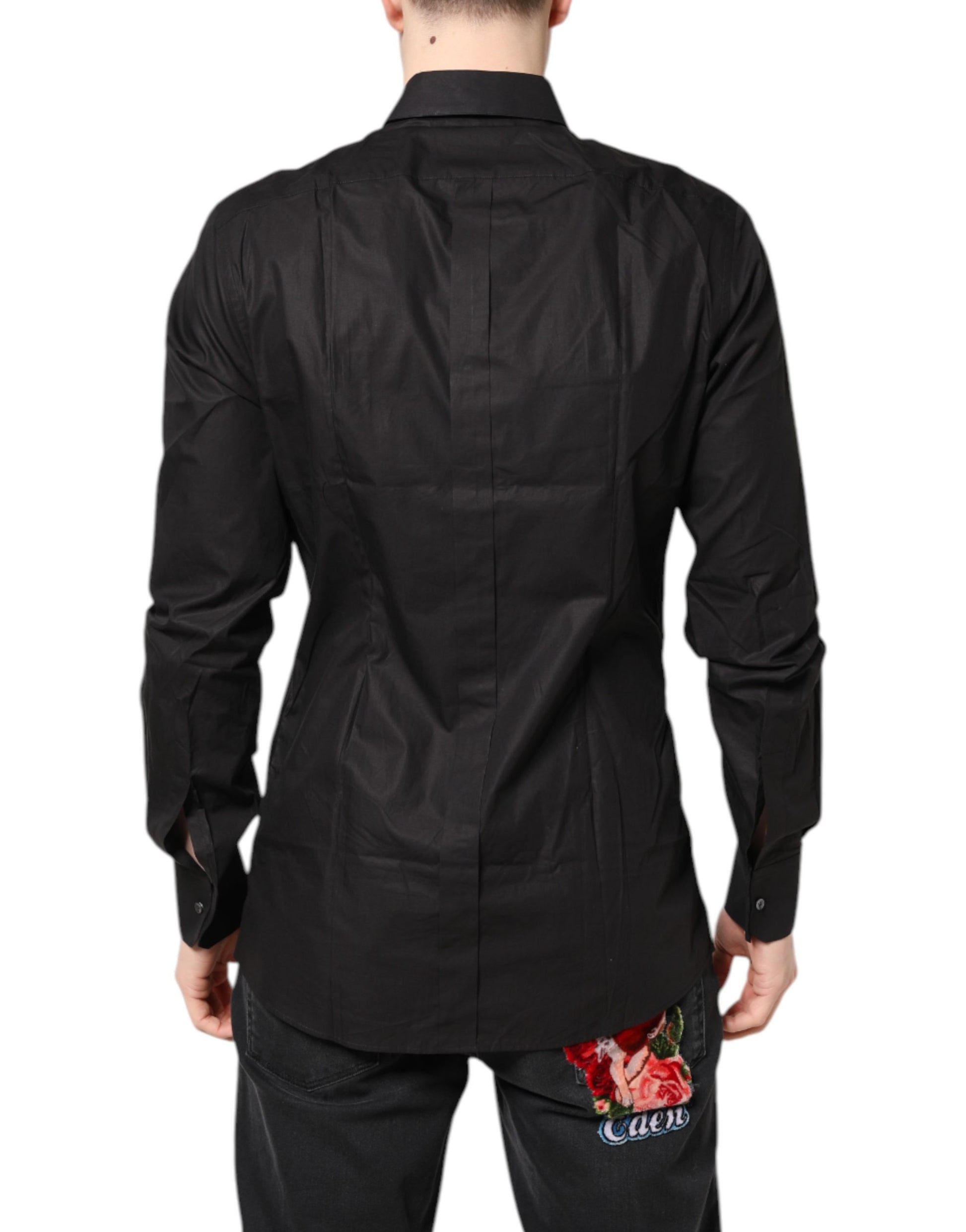 Dolce & Gabbana Black Dress Shirt for Men side view