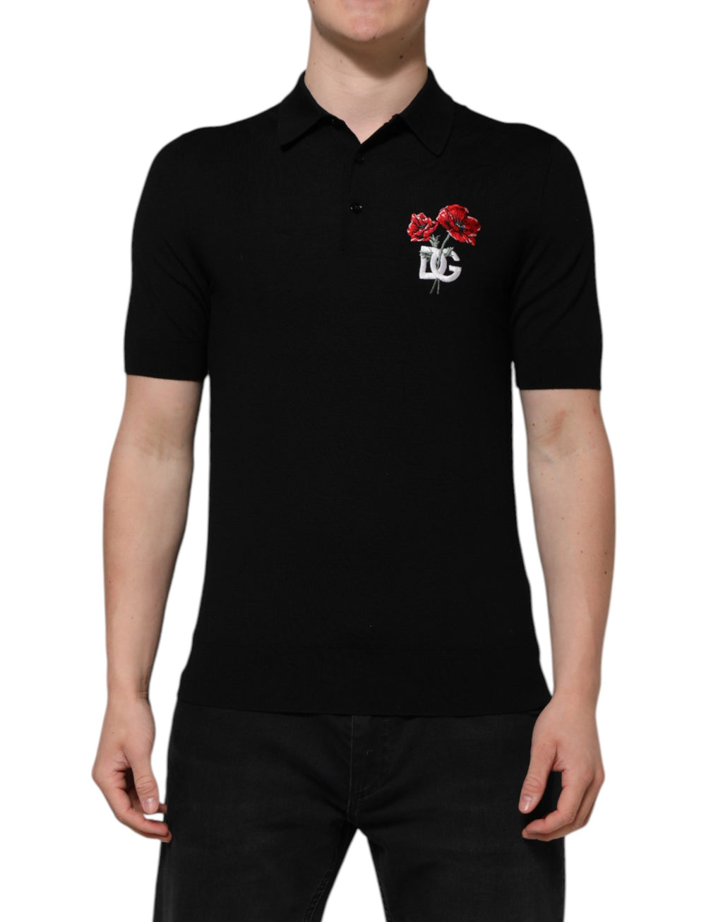 Dolce & Gabbana Black Polo Shirt for Men