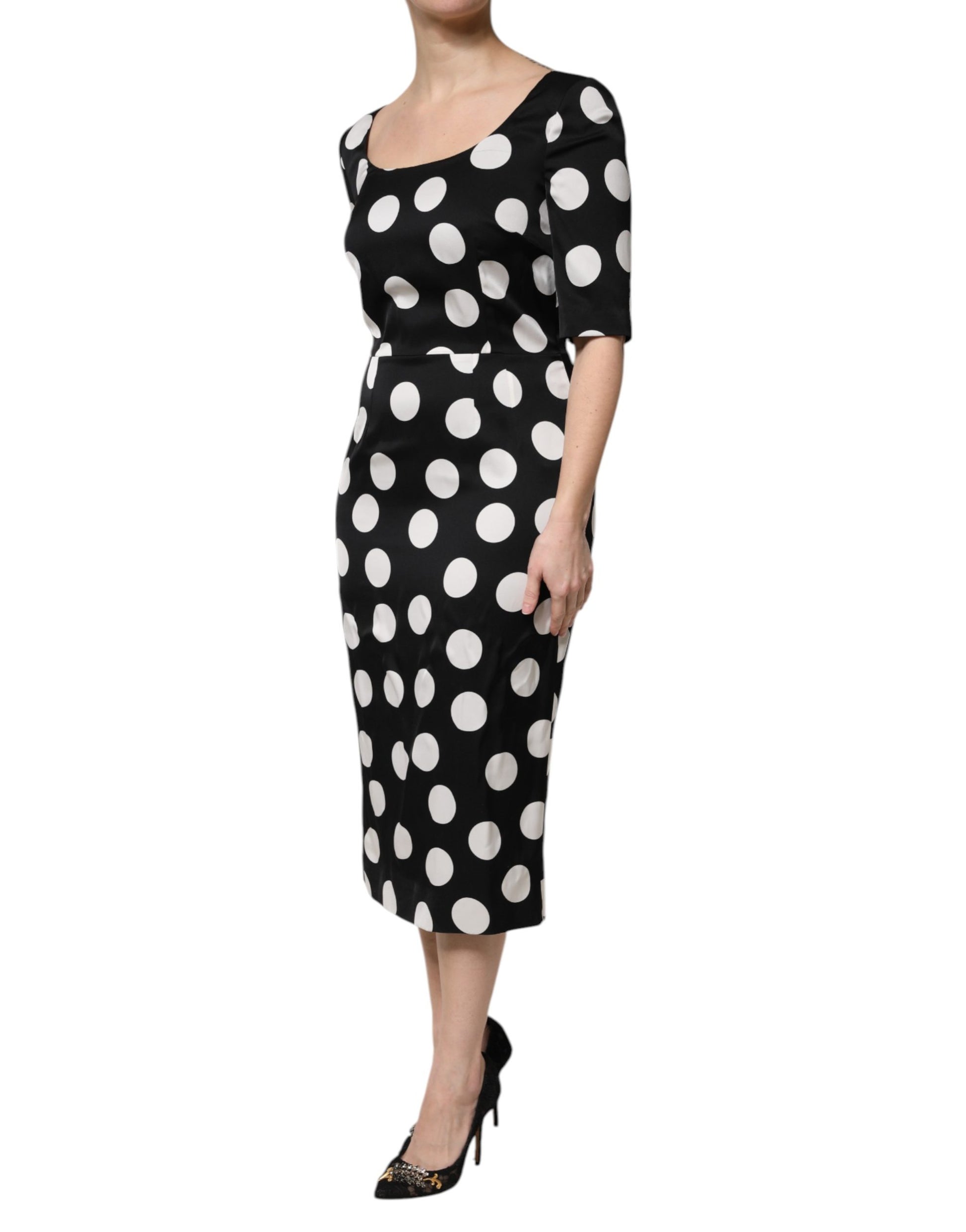 Dolce & Gabbana Black Midi Dress for Women detail view