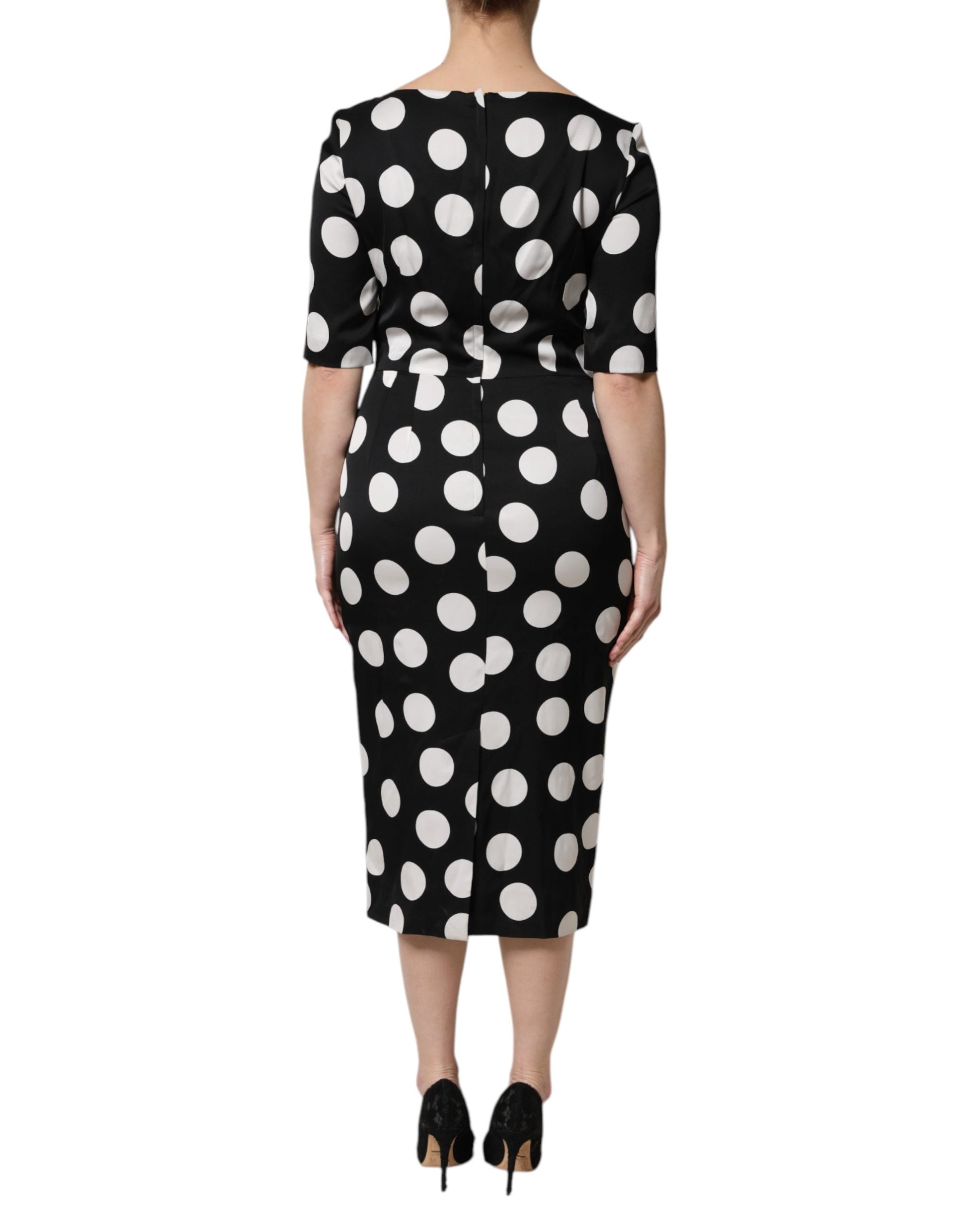 Dolce & Gabbana Black Midi Dress for Women side view