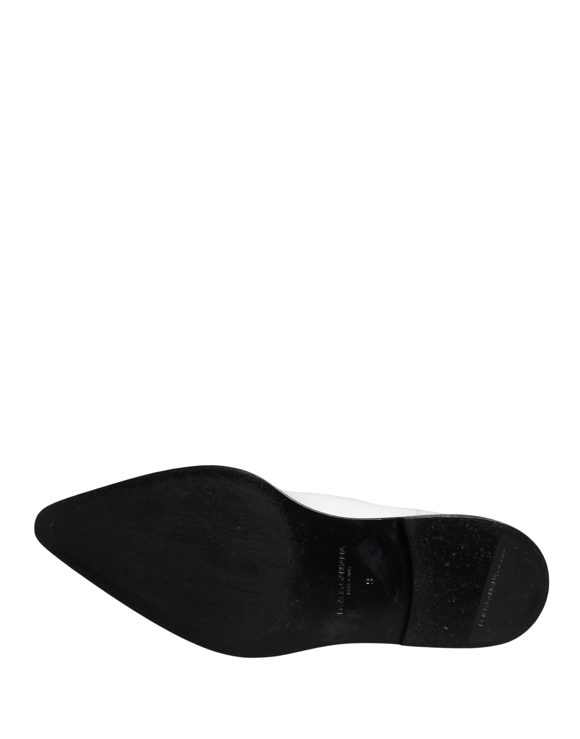 Bottes Chelsea à enfiler en cuir blanc Dolce & Gabbana