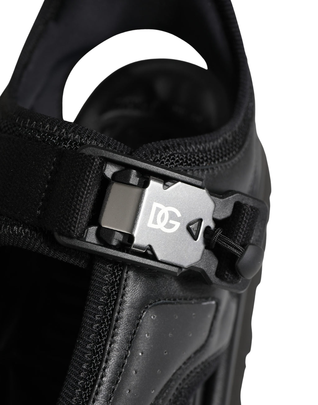 Dolce & Gabbana Schwarze Herren-Chunky-Sandalen mit Logo-Detail
