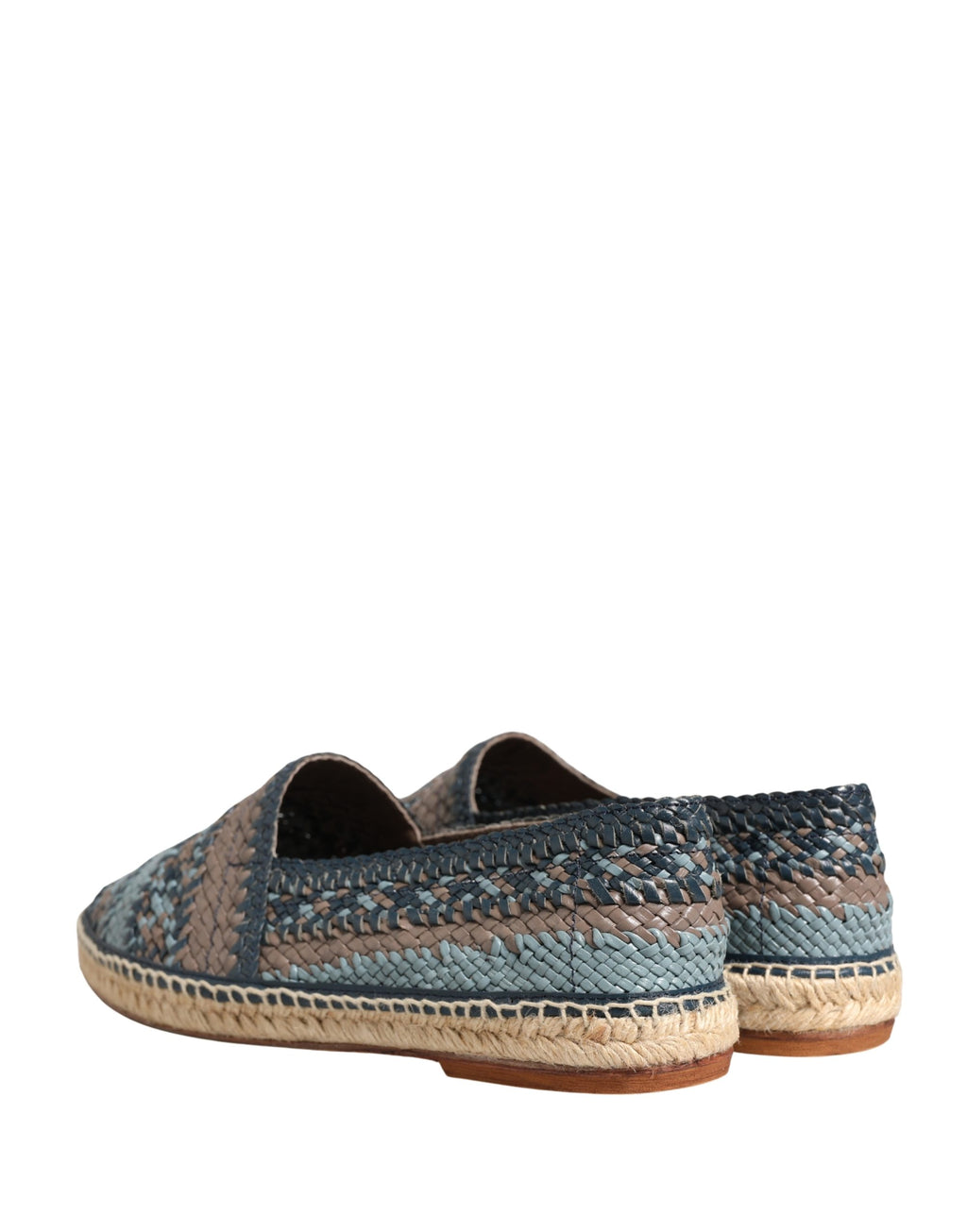 Chaussures espadrilles Dolce & Gabbana en bison bleu-gris à enfiler
