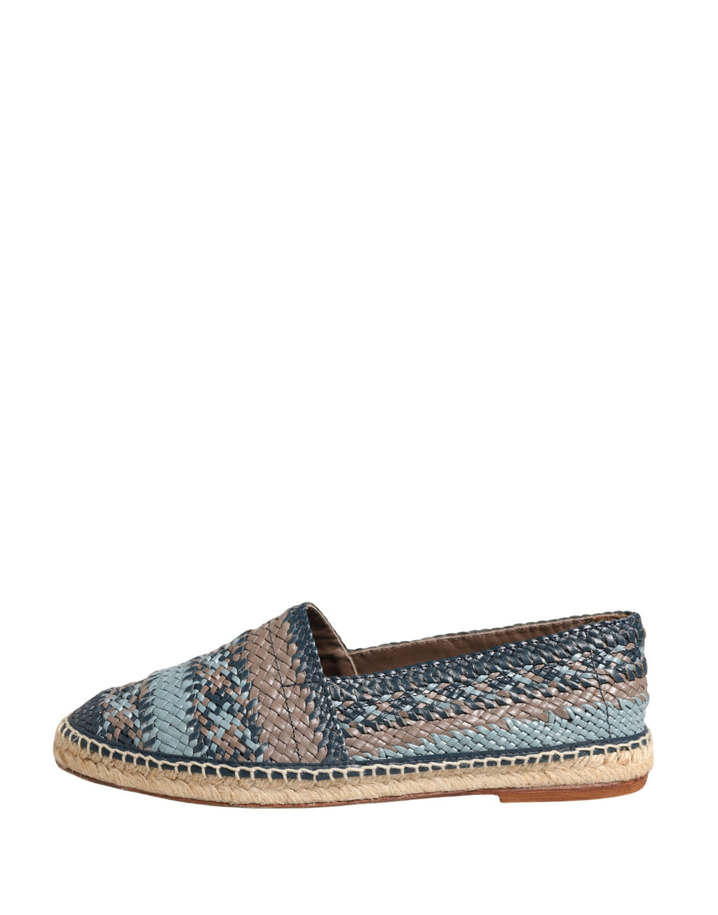 Chaussures espadrilles Dolce & Gabbana en bison bleu-gris à enfiler