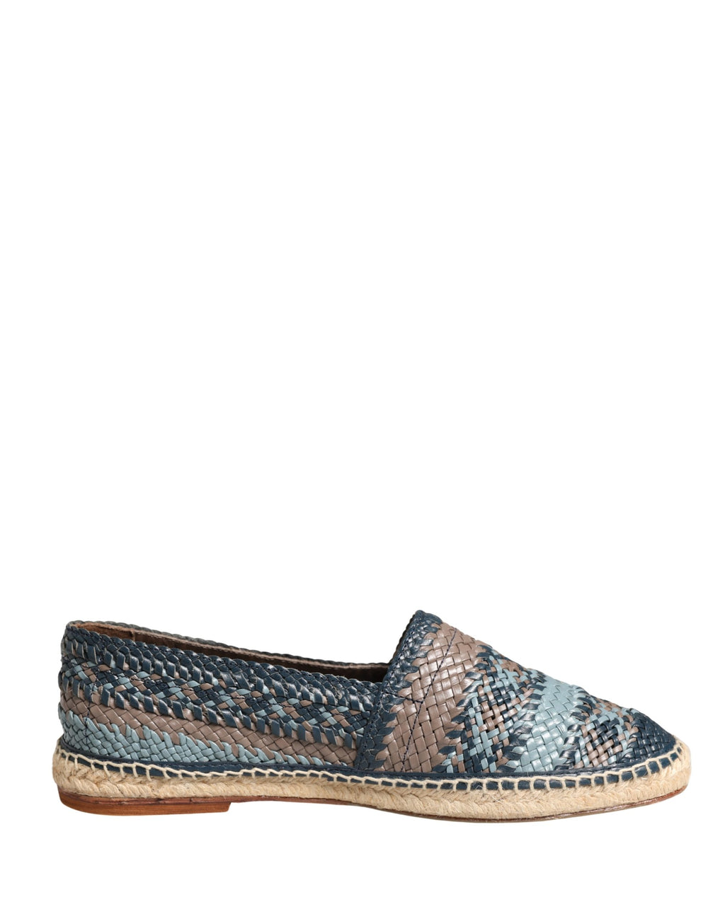 Chaussures espadrilles Dolce & Gabbana en bison bleu-gris à enfiler