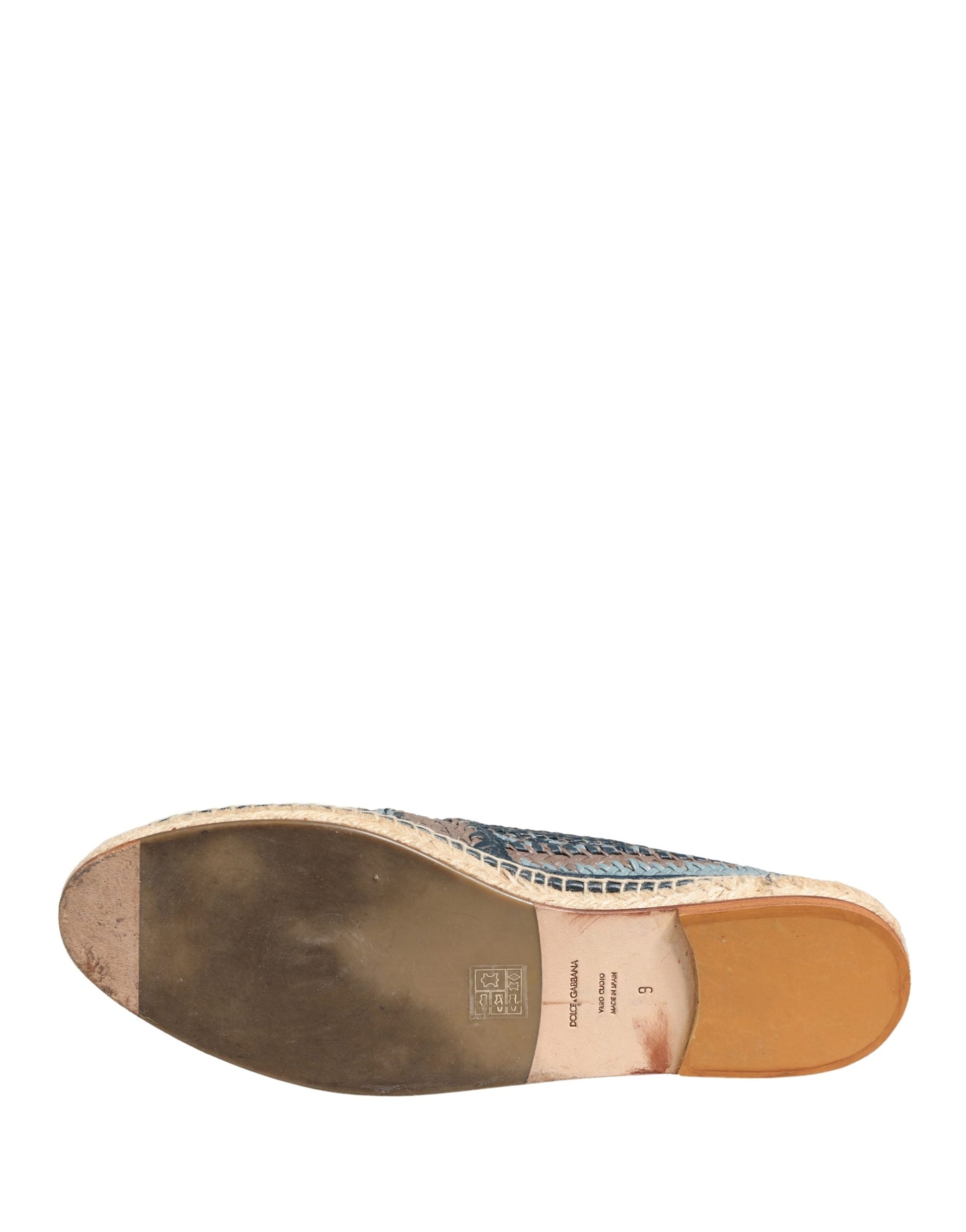 Chaussures espadrilles Dolce & Gabbana en bison bleu-gris à enfiler