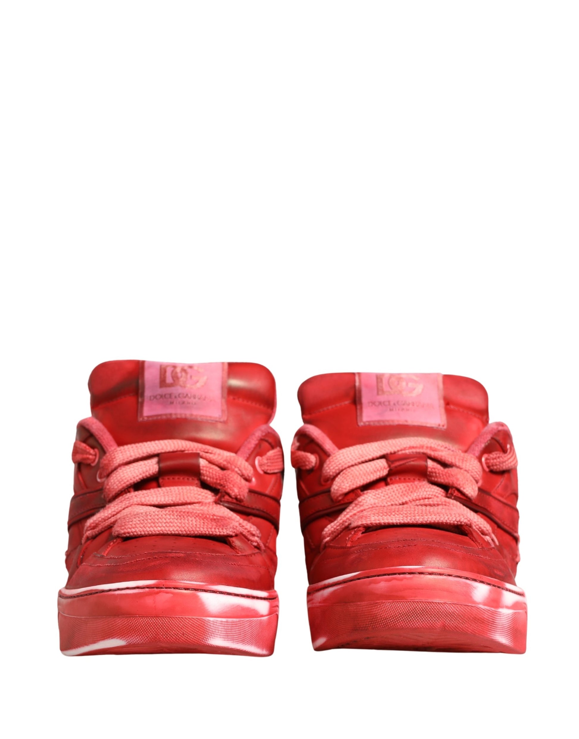 Dolce & Gabbana Red Low Top Sneakers for Men detail view