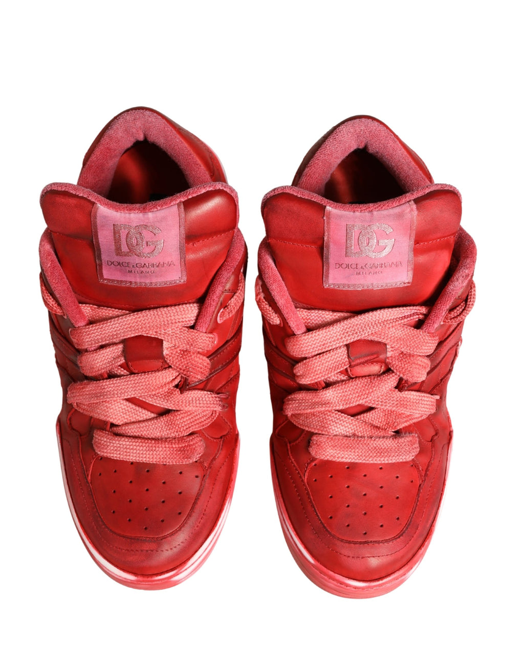 Dolce & Gabbana Red Low Top Sneakers for Men side view