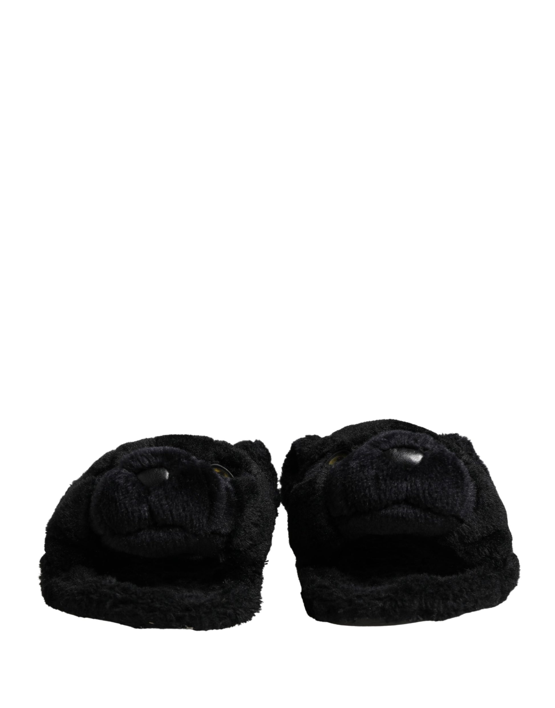 Dolce & Gabbana Black Flip Flop Sandals for Women detail view