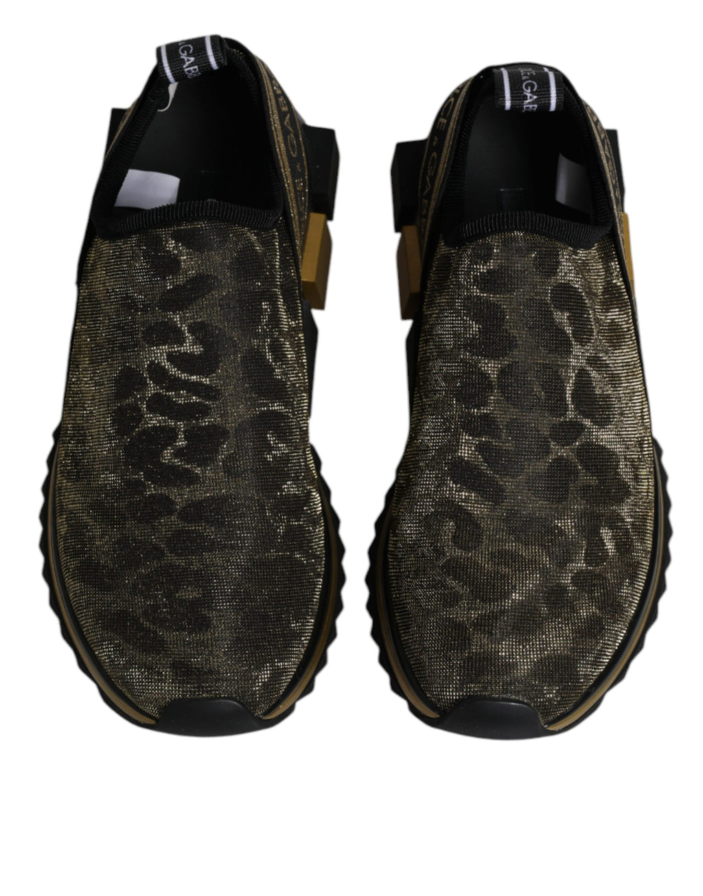 Dolce & Gabbana Gold Low Top Sneakers for Women side view
