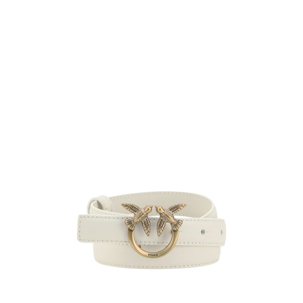Ceinture PINKO en cuir de veau blanc Bos Taurus, coupe classique
