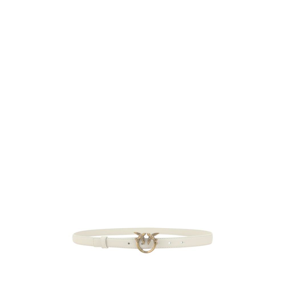 Ceinture PINKO en cuir de veau blanc Bos Taurus, coupe classique