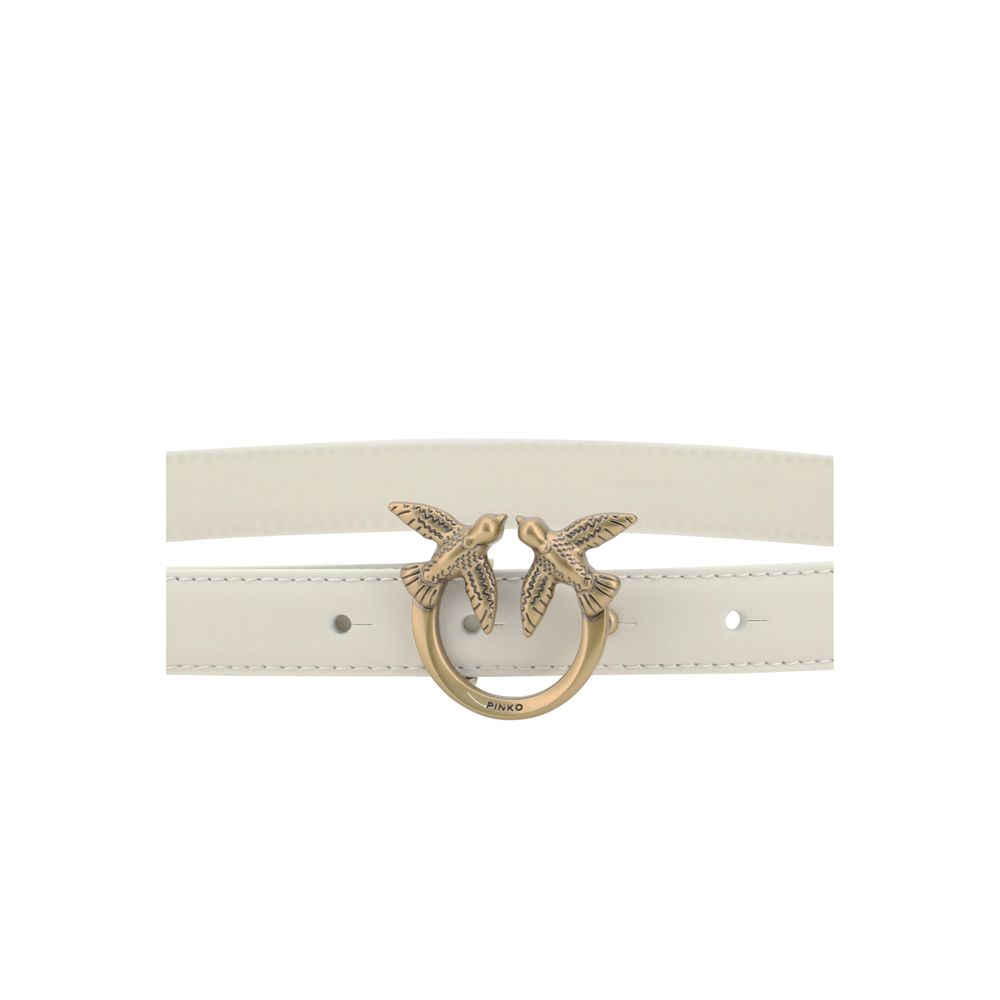 Ceinture PINKO en cuir de veau blanc Bos Taurus, coupe classique