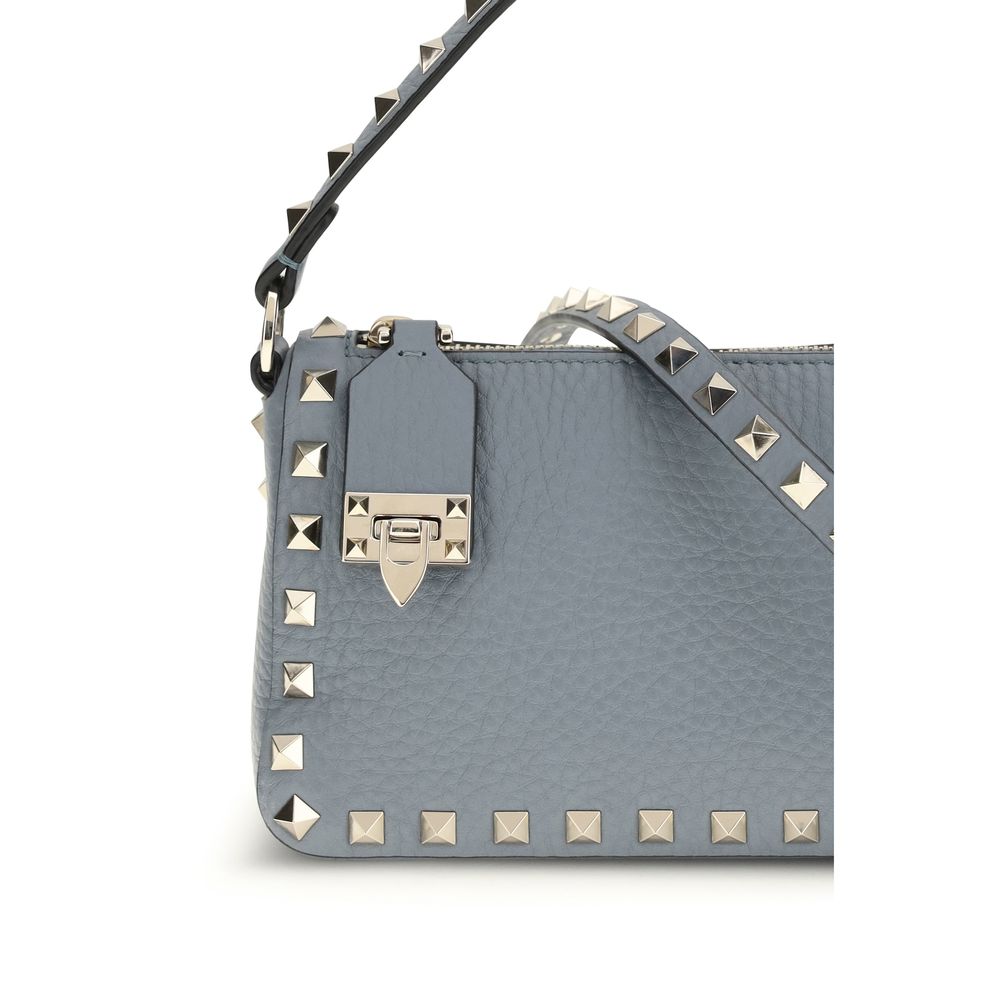 Sac à bandoulière Valentino Garavani en cuir de veau bleu Bos Taurus